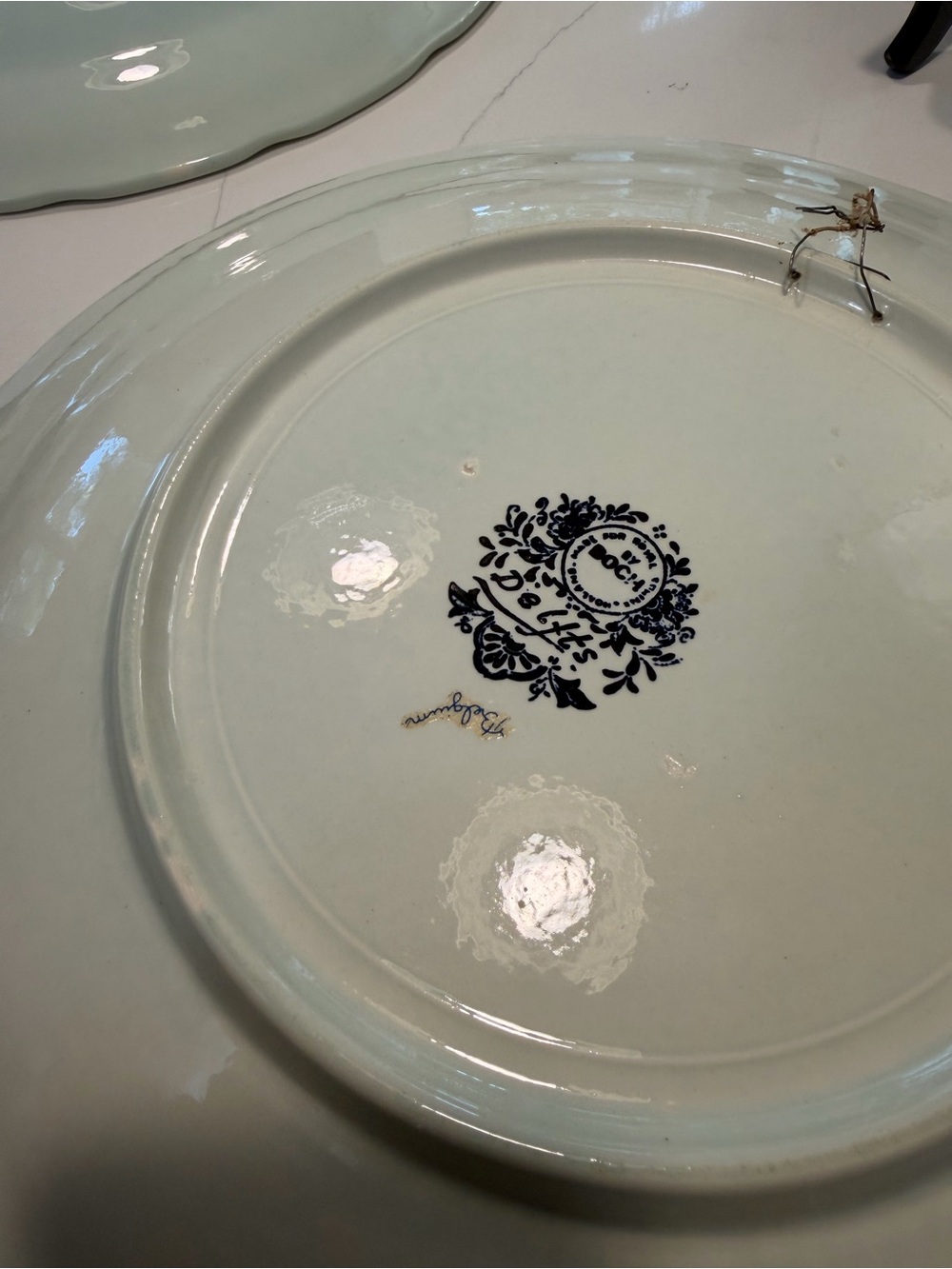 Vintage Royal Boch Delfts Blue & White Horse Carriage Decorative Plates Set of 2 - Picture 16 of 17